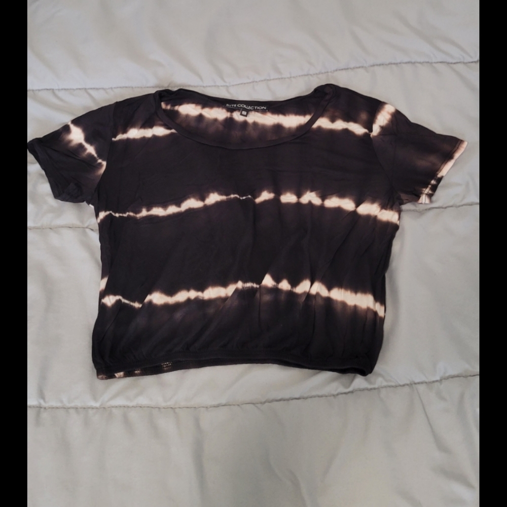 Shirt, black with white